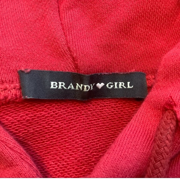 Brandy Melville Christy New York Red Hoodie Oversize Streetwear - Picture 11 of 11
